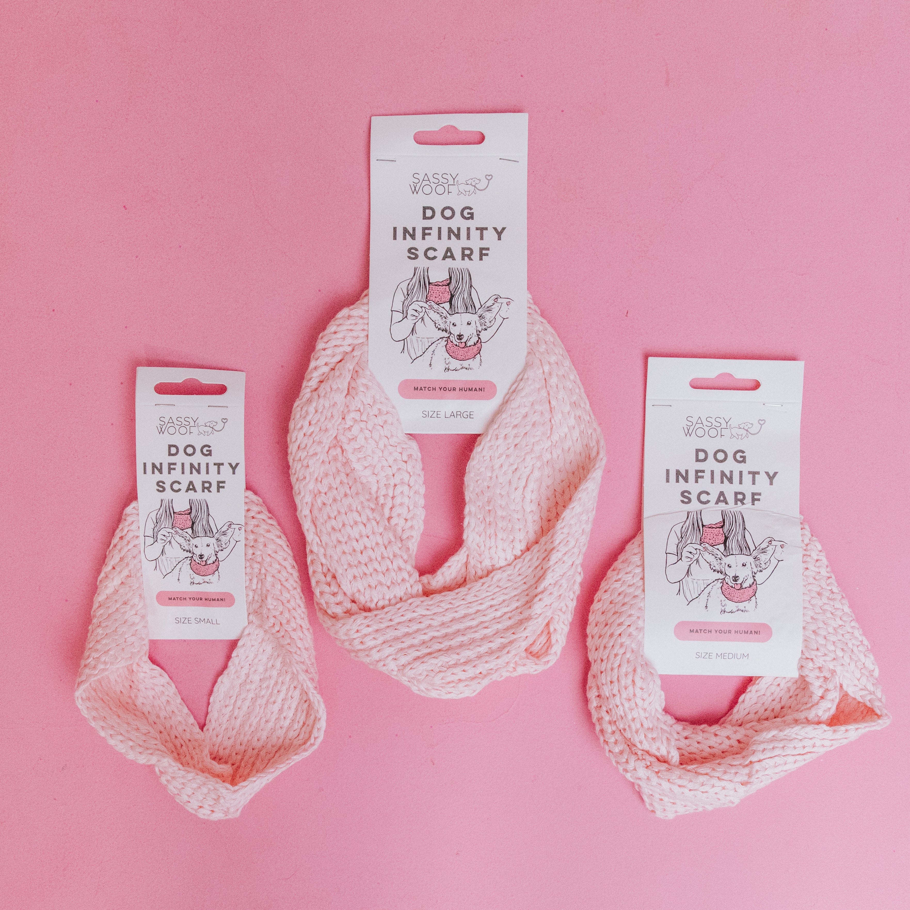 Dog Infinity Scarf - Pink - Image 2