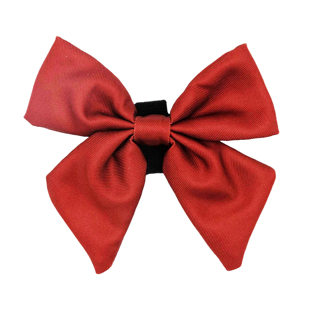 Dog Sailor Bow - Burgundy