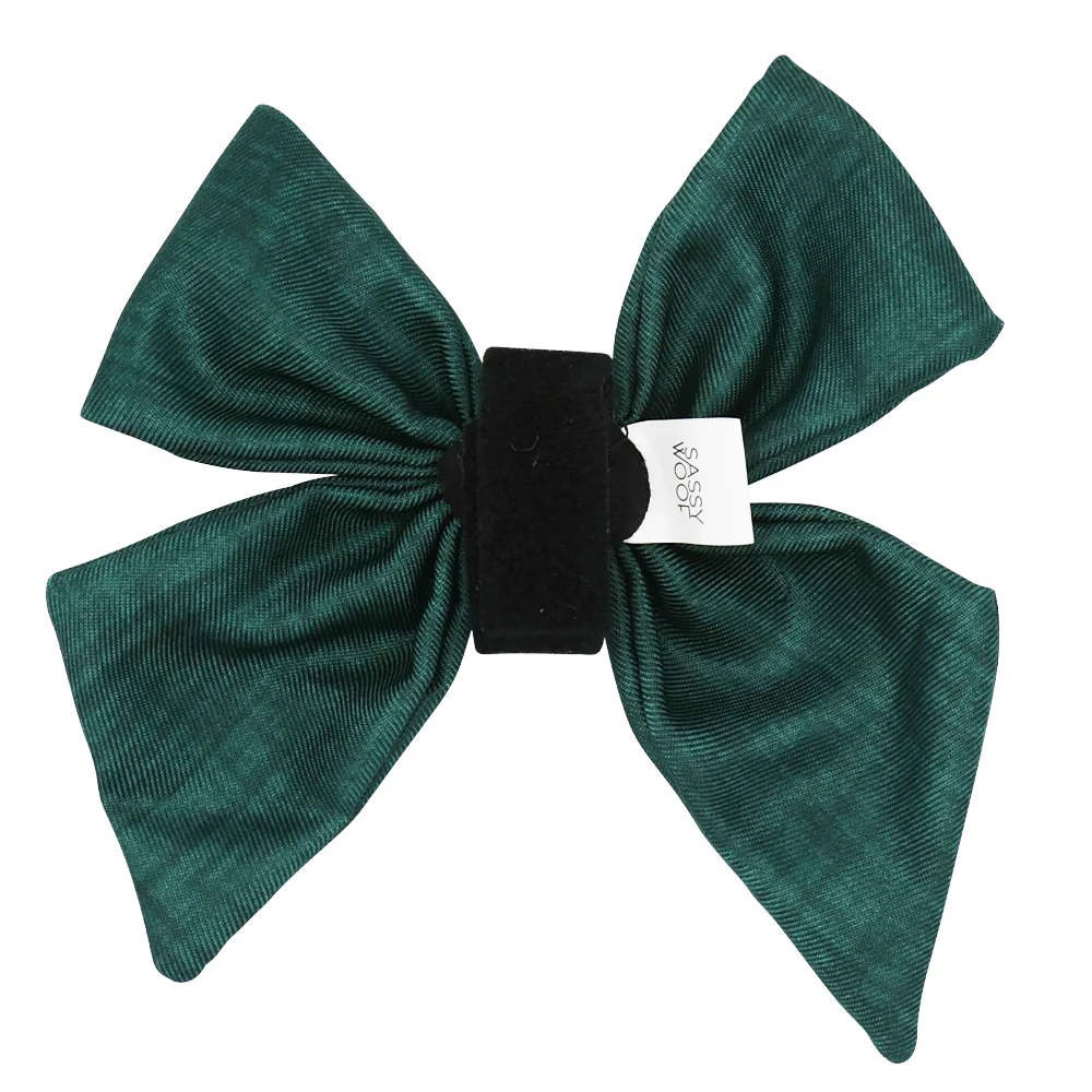 Dog Sailor Bow - Forest - Image 3