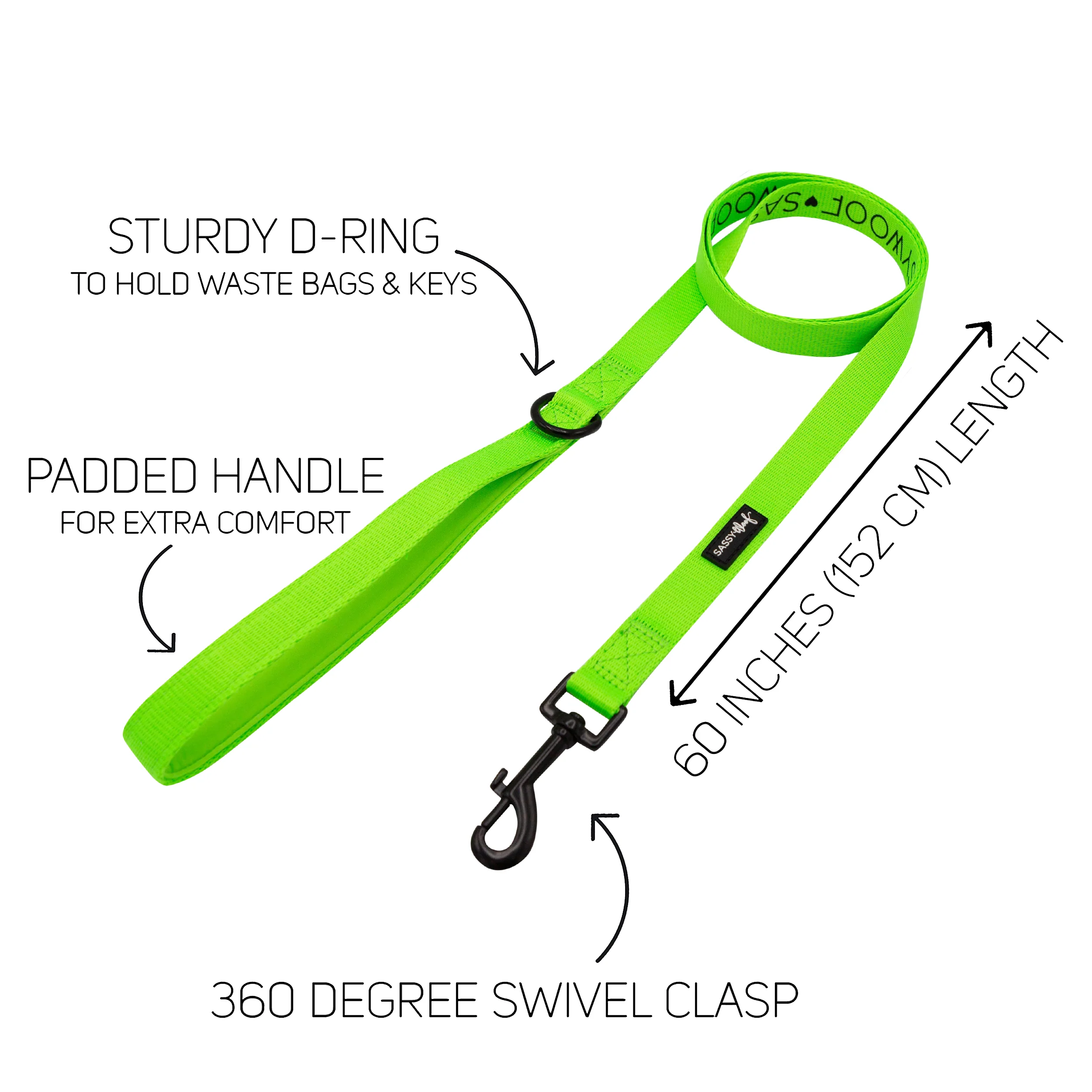 Dog Leash - Neon Green - Image 4