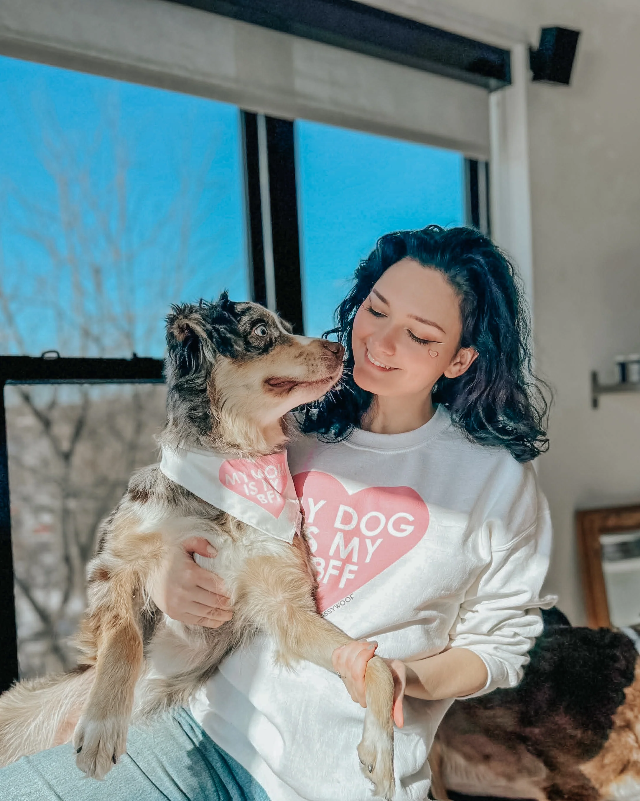 Sweatshirt - My Dog is my BFF (PINK) - Image 6
